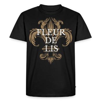 Fleur de Lis - T-shirt Premium bio Homme - noir - Devant - Nico (187cm)