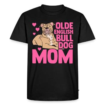 Olde English Bulldog mom cadeau propriétaire de chien - T-shirt Premium bio Homme - noir - Devant - Nico (187cm)