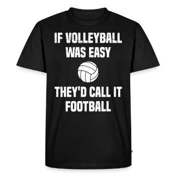 Volley-ball volley joueur de volley-ball - T-shirt Premium bio Homme - noir - Devant - Nico (187cm)