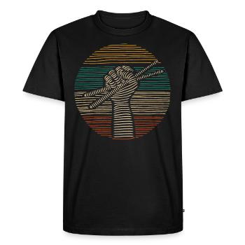 Batteur Drumsticks Batteur Batteur - T-shirt Premium bio Homme - noir - Devant - Nico (187cm)