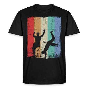 Capoeira - T-shirt Premium bio Homme - noir - Devant - Nico (187cm)