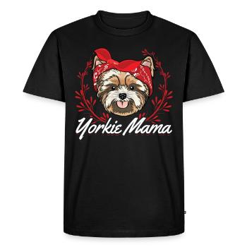 Yorkie Mama Yorkshire Terrier cadeau de chien - T-shirt Premium bio Homme - noir - Devant - Nico (187cm)