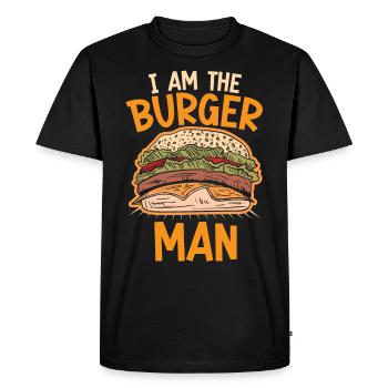I'm The Burger Man - Men's Premium Organic T-Shirt - black - Front - Nico (187cm)
