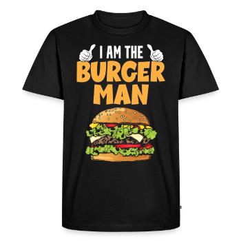 I'm The Burger Man - Men's Premium Organic T-Shirt - black - Front - Nico (187cm)
