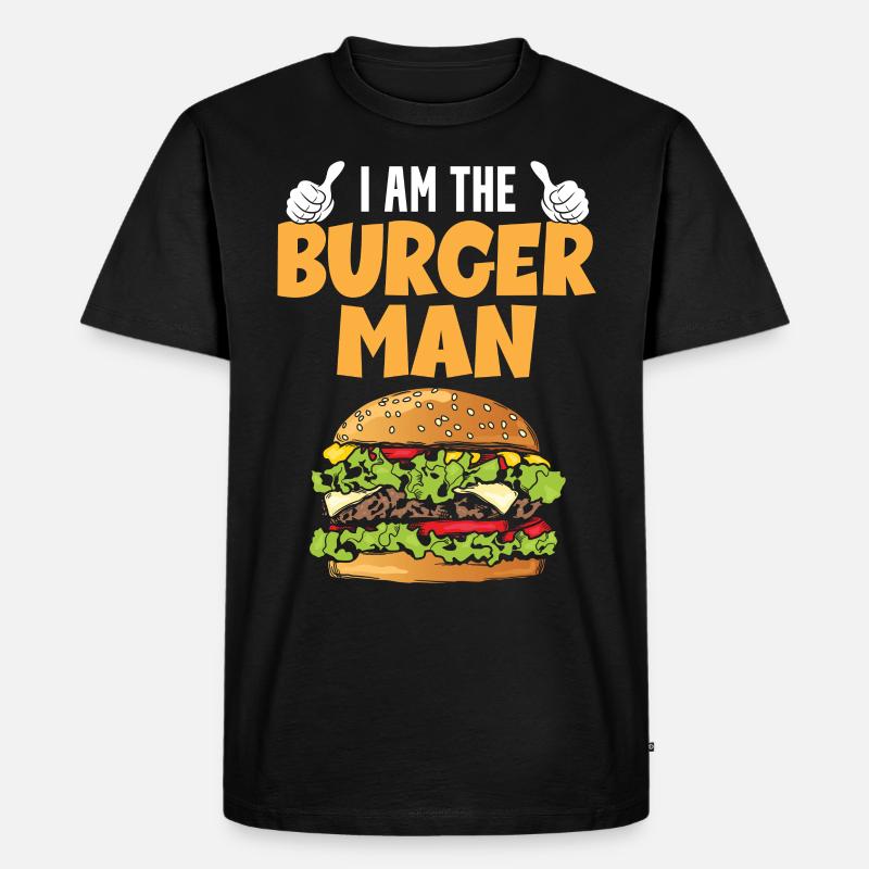 Ich Bin Der Burger Mann - Männer Premium Bio T-Shirt - Schwarz