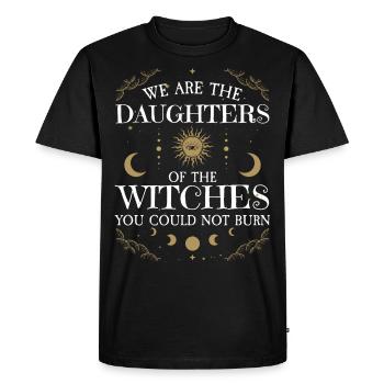We Are The Daughters Of The Witches You Could Not - Men's Premium Organic T-Shirt - black - Front - Nico (187cm)