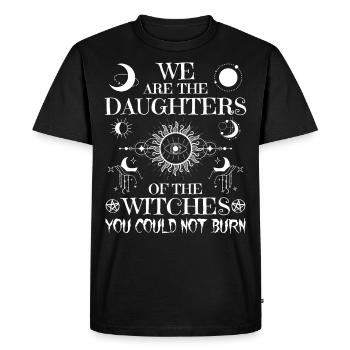 We Are The Daughters Of The Witches You Could Not - Men's Premium Organic T-Shirt - black - Front - Nico (187cm)