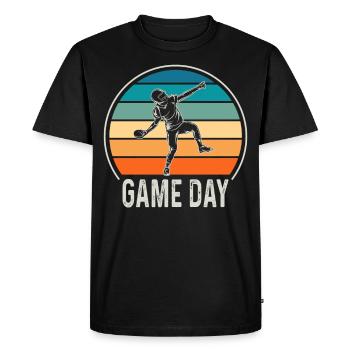 Game Day American Football USA Sport Cadeau - T-shirt Premium bio Homme - noir - Devant - Nico (187cm)