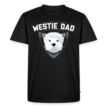 Westie Dad West Highland Terrier chien cadeau - T-shirt Premium bio Homme - noir - Devant - Nico (187cm)