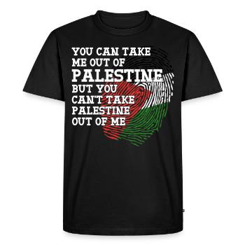 Palestine Drapeau Fierté Palestine - T-shirt Premium bio Homme - noir - Devant - Nico (187cm)