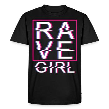 Rave Fille Rave Fille - T-shirt Premium bio Homme - noir - Devant - Nico (187cm)
