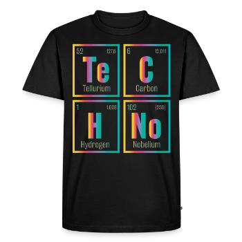 Techno Element House Music - Men's Premium Organic T-Shirt - black - Front - Nico (187cm)