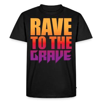 Rave To The Grave - Men's Premium Organic T-Shirt - black - Front - Nico (187cm)