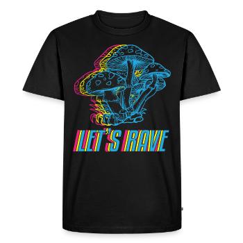 Let's Rave - Men's Premium Organic T-Shirt - black - Front - Nico (187cm)