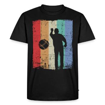Boule Pétanque pétanque pétanque - T-shirt Premium bio Homme - noir - Devant - Nico (187cm)