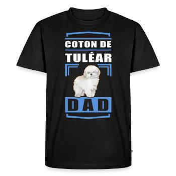 Coton de Tuléar Papa | Chien propriétaire de chien cadeau - T-shirt Premium bio Homme - noir - Devant - Nico (187cm)