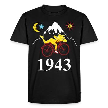 Hofmann Bicycle Day 1943 Dans la forêt enchantée - T-shirt Premium bio Homme - noir - Devant - Nico (187cm)