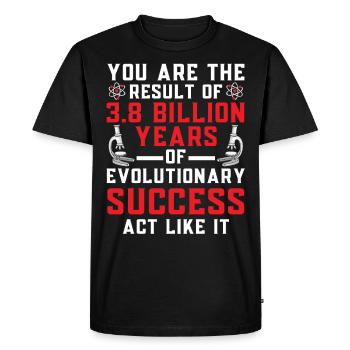 3 8 milliards d’évolution Biologiste Biologie Bio Spruc - T-shirt Premium bio Homme - noir - Devant - Nico (187cm)