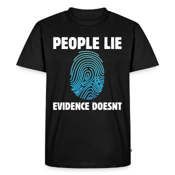 Les gens ne mentent pas les preuves légiste - T-shirt Premium bio Homme - noir - Devant - Nico (187cm)