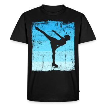 Patinage artistique Patinage de glace Figures Danse - T-shirt Premium bio Homme - noir - Devant - Nico (187cm)