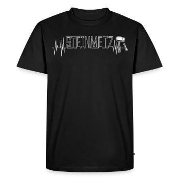 Tailleur de pierre - T-shirt Premium bio Homme - noir - Devant - Nico (187cm)