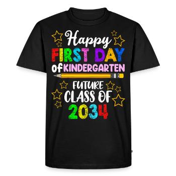 Hello Kindergarten First Day Of Kindergarten - T-shirt Premium bio Homme - noir - Devant - Nico (187cm)