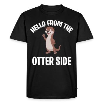 Loutres douces animal sort mertre animal sauvage - T-shirt Premium bio Homme - noir - Devant - Nico (187cm)