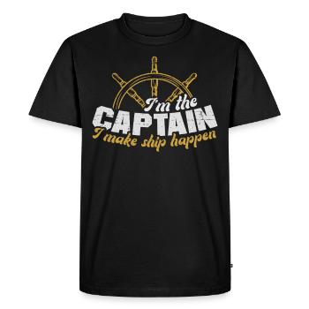 Yachting Sailing Boating Boat Captain - Men's Premium Organic T-Shirt - black - Front - Nico (187cm)