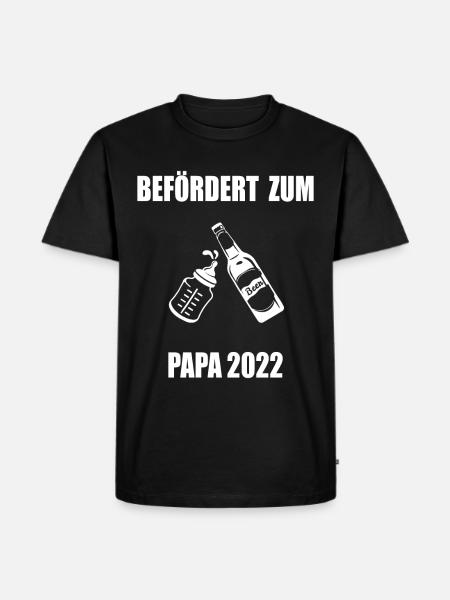 Promoted to Dad 2022 Pregnancy - Men's Premium Organic T-Shirt - black