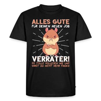 Jobwechsel Neuer Job Abschied Kollege neue Arbeit - Männer Premium Bio T-Shirt - Schwarz - Vorne - Nico (187cm)
