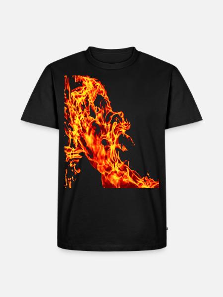 Fire - Männer Premium Bio T-Shirt - Schwarz