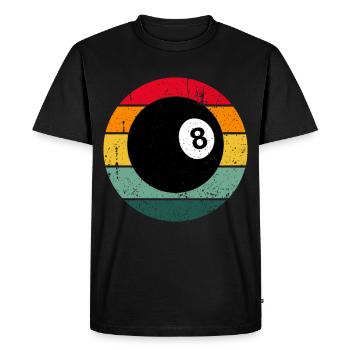 Vintage Retro Billiard Billiard Pool Billiards Ball - Men's Premium Organic T-Shirt - black - Front - Nico (187cm)