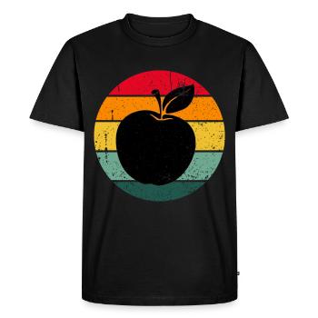 Vintage rétro pomme fruit pomme pomme idée cadeau - T-shirt Premium bio Homme - noir - Devant - Nico (187cm)