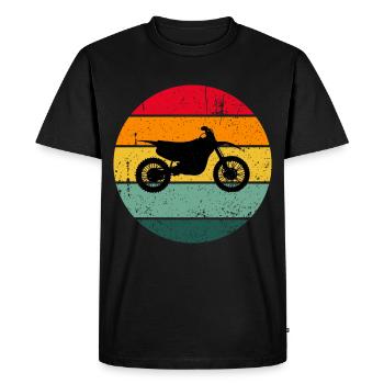 Vintage Retro Moto Biker Moto Racing - T-shirt Premium bio Homme - noir - Devant - Nico (187cm)