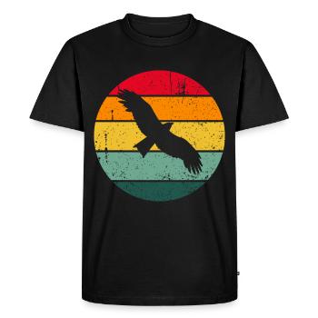 Vintage Retro Bird Bird Cadeau Mignon - T-shirt Premium bio Homme - noir - Devant - Nico (187cm)