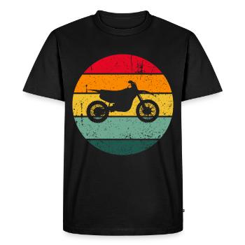 Vintage Retro Moto Biker Moto Racing - T-shirt Premium bio Homme - noir - Devant - Nico (187cm)