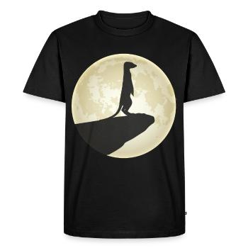 Suricate Lune - T-shirt Premium bio Homme - noir - Devant - Nico (187cm)