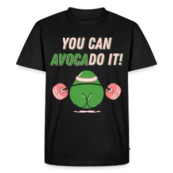 Avocado Fitness Avo Do It ! Séance d’entraînement - T-shirt Premium bio Homme - noir - Devant - Nico (187cm)