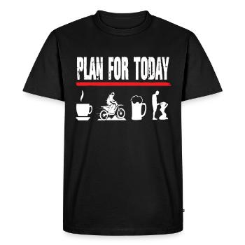 Motocross Plan for Today - T-shirt Premium bio Homme - noir - Devant - Nico (187cm)