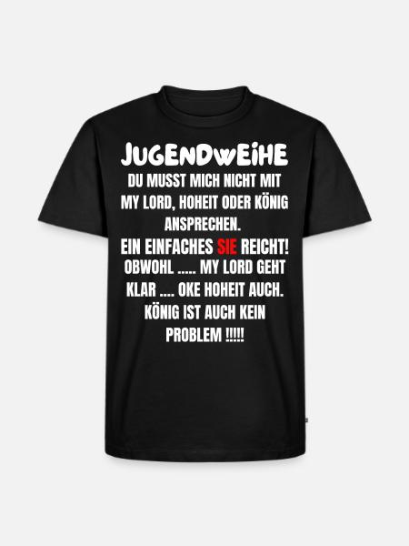 Jugendweihe 2021 | Lustiges Jugendweihe Geschenk - Männer Premium Bio T-Shirt - Schwarz