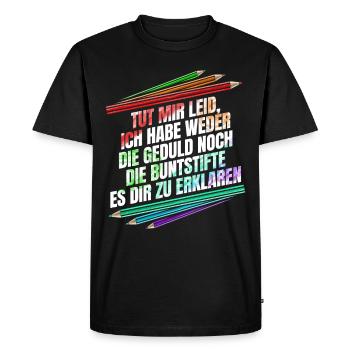 Not the crayons to explain it to you - Men's Premium Organic T-Shirt - black - Front - Nico (187cm)