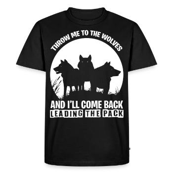 Wolf Pack Pack Pack Wild Dog Wildlife - Men's Premium Organic T-Shirt - black - Front - Nico (187cm)