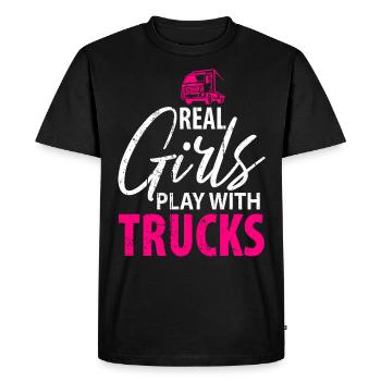Truck drivers Truck drivers Professional drivers - Men's Premium Organic T-Shirt - black - Front - Nico (187cm)