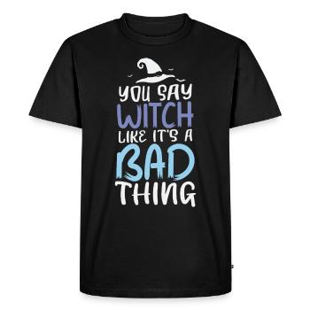 Halloween Drôle - T-shirt Premium bio Homme - noir - Devant - Nico (187cm)