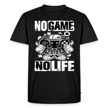 Gaming No Game No Life Gamer - Men's Premium Organic T-Shirt - black - Front - Nico (187cm)