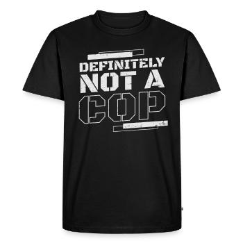 Un policier certainement pas un flic infiltré - T-shirt Premium bio Homme - noir - Devant - Nico (187cm)