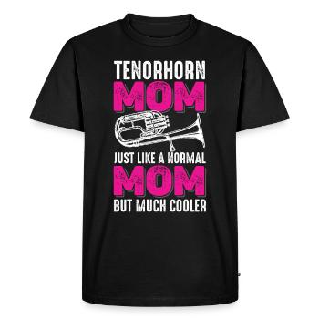 Corne de ténor Mère Instrument à vent musicienne - T-shirt Premium bio Homme - noir - Devant - Nico (187cm)