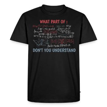 Drôle équation complexe professeur de mathématiques - T-shirt Premium bio Homme - noir - Devant - Nico (187cm)