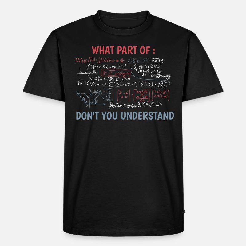 Lustige Komplexe Gleichung Mathematiklehrer - Männer Premium Bio T-Shirt - Schwarz