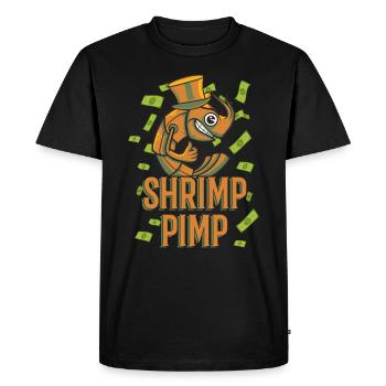 Fish Tank Aquarium Shrimp Pimp - T-shirt Premium bio Homme - noir - Devant - Nico (187cm)